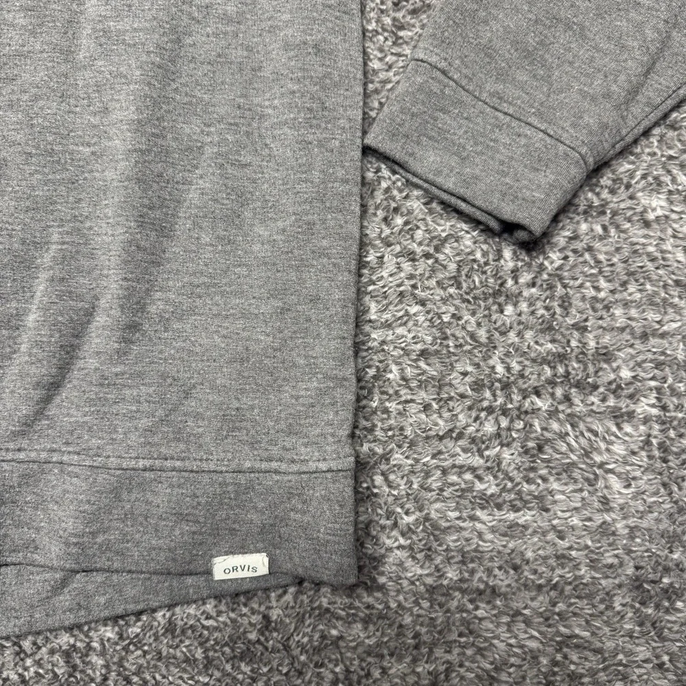 Orvis Shirt Mens Small Gray Long‎ Sleeve Classic Collection Performance Pullover